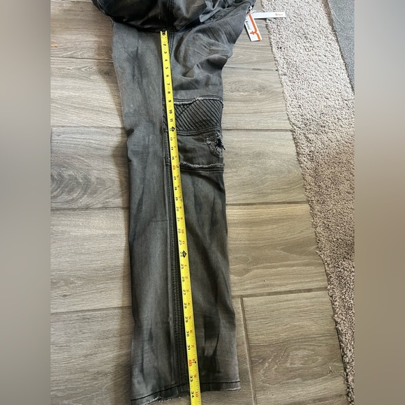 Rock Revival Armory Biker Faded Gray Distressed
Embellished Jeans - Picture 15 of 17